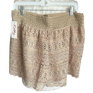 Kathy lace embroidered lined shorts wide elastic waist NEW with TAG size 2XL
